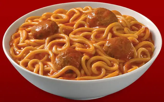 Alkaline Canned Spaghetti with Meatballs