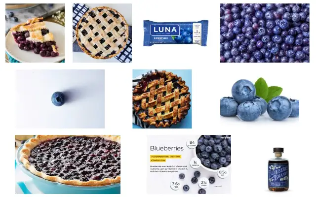 Blueberries Food Facts Chart